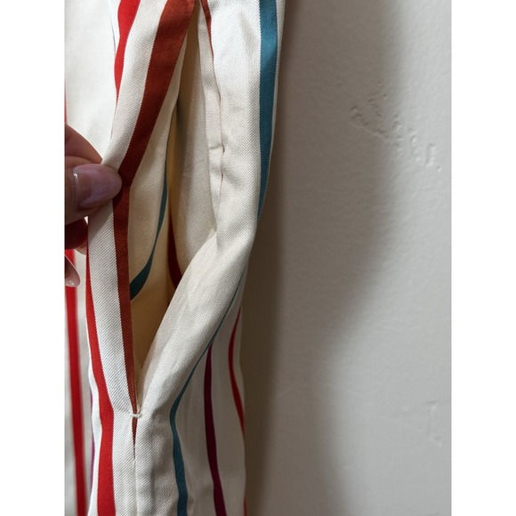 Loro Piana Women's Abito April Santa Crus Striped Silk Shirt Dress US Size L - Picture 6 of 12